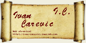 Ivan Carević vizit kartica